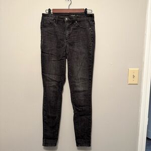 Universal Thread Gray Skinny Jeans with Distressed Details